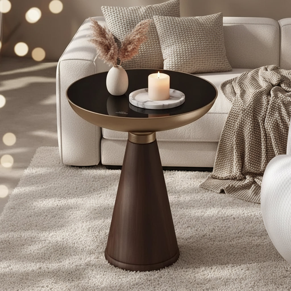Solvaynne - Nordic Ronde Houten Salontafel Luxe Design