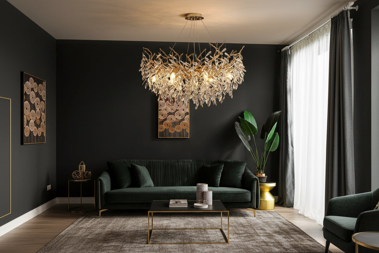 Kristallen Plafondlamp Rechthoek LED G9 Luxe Kroonluchter Woonkamer | Restfield