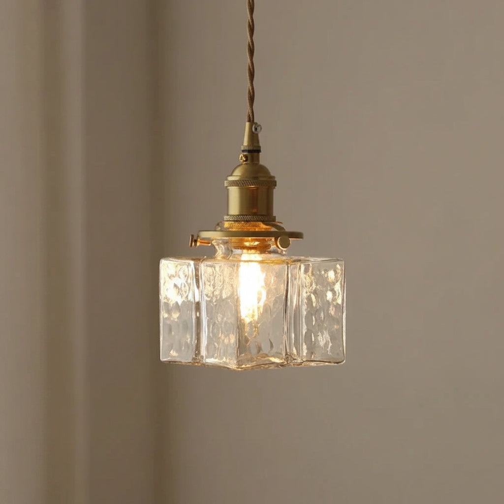 Oro Retro | Luxe Glazen Hanglamp – Gouden Accenten – Vintage Design