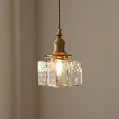 Oro Retro | Luxe Glazen Hanglamp – Gouden Accenten – Vintage Design