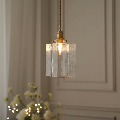 Oro Retro | Luxe Glazen Hanglamp – Gouden Accenten – Vintage Design
